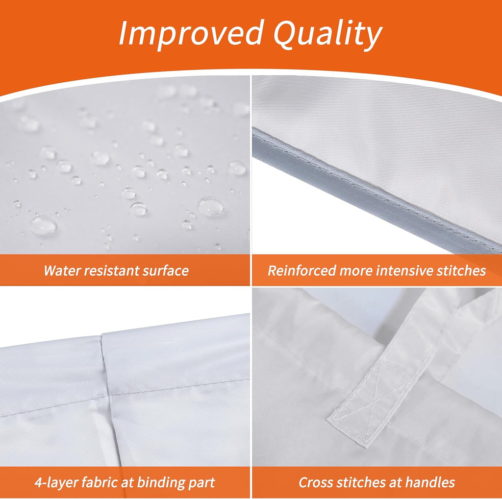 Polecasa Extra Heavy Duty Large Laundry Bag with Sturdy Handles and Drawstring Closure, 28 x 36 inches Storage Bag for Basket, College, Dorm, Travel, Silver